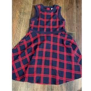 Janie jack 6 red blue plaid dress